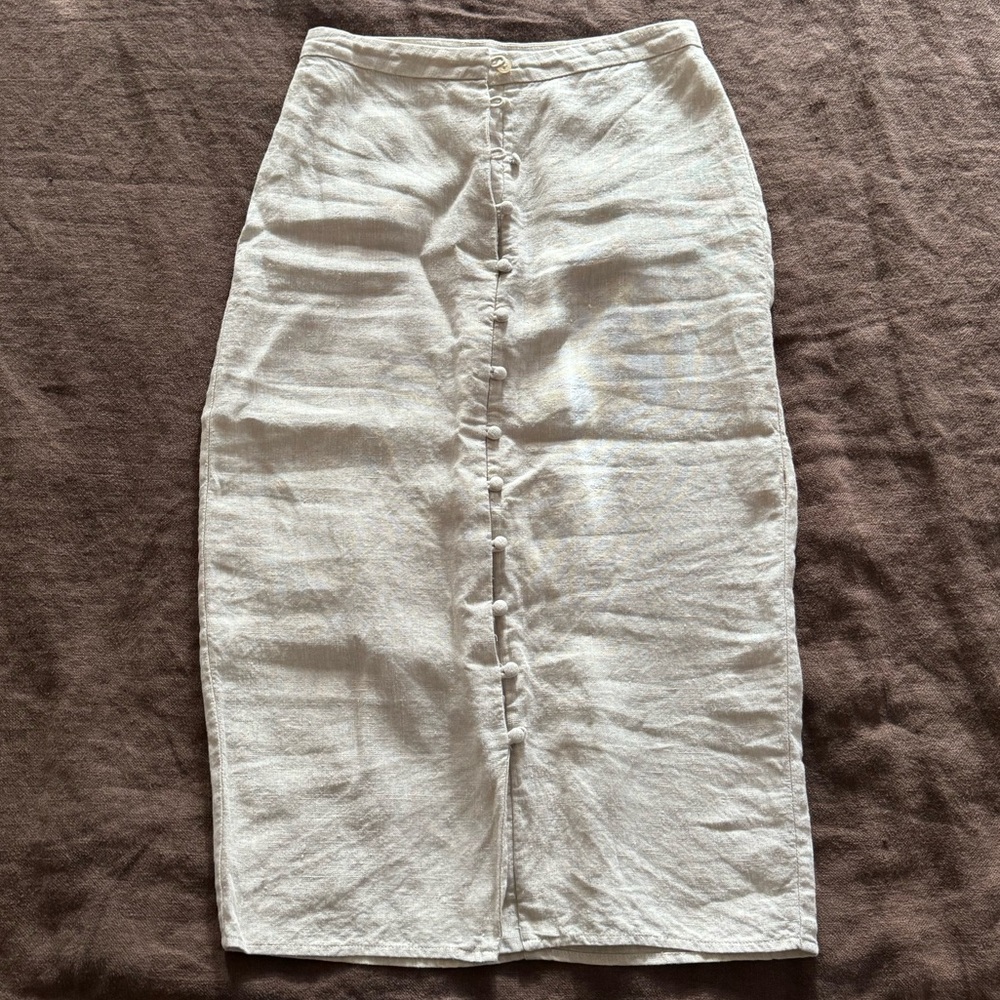 Reformation linen skirt